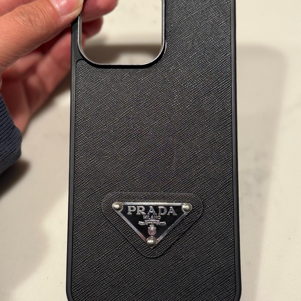 Prada Black Textured Phone Case